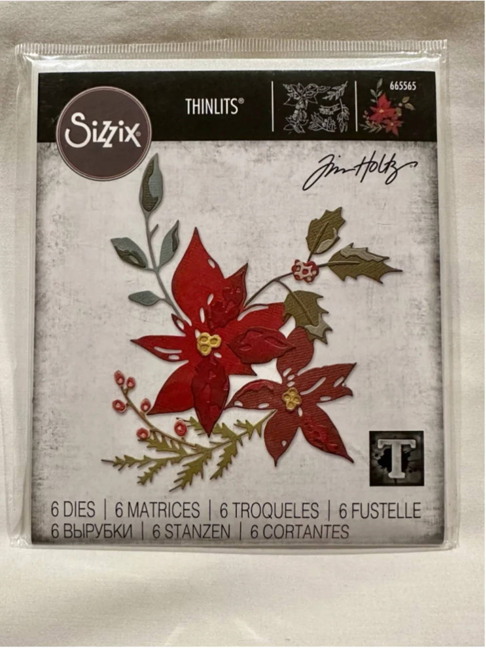 Retired Sizzix Tim Holtz Festive Bouquet 665252 (THSX-056) Thinlits Dies